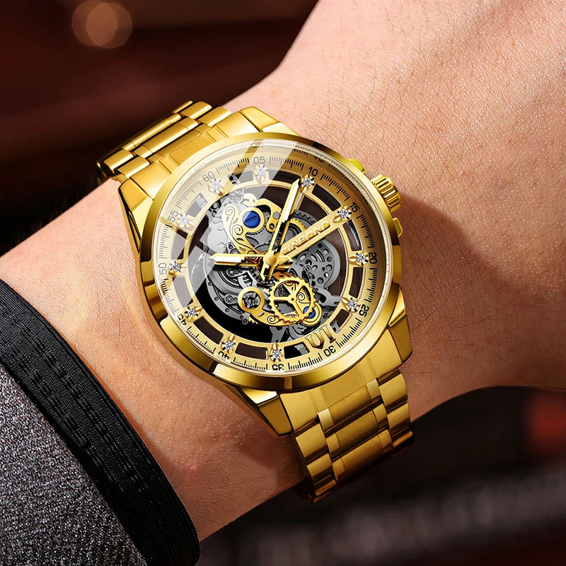 Новинка 2024 мужские часы UTHAI Аутентичные Роскошные модные светящиеся