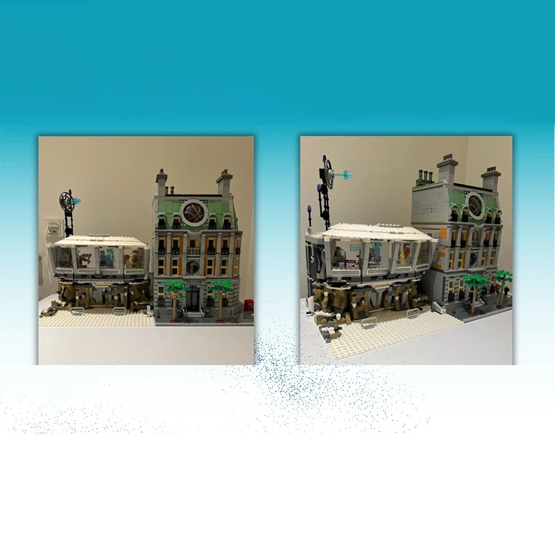Фото 979 деталей MOC Модульные здания: Особняк Железного Человека в Малибу, Арсенал, Модель Человека, Строительные блоки, Архитектура, Творческая образовательная коллекция №3
