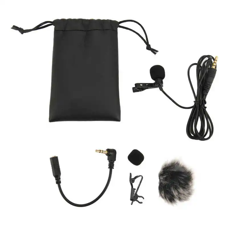 

Lavalier Lapel Microphone Professional Noise Cancelling Clip On Lapel Mic for Podcasting Recording Vlogging Live Streaming