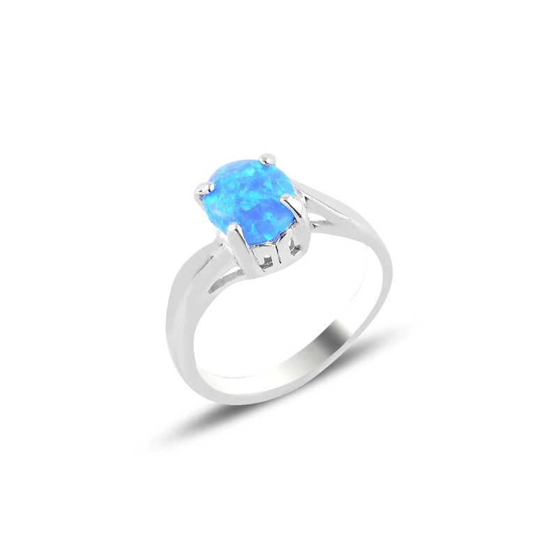 

Silver 925 Sterling Opal Engagement Ring