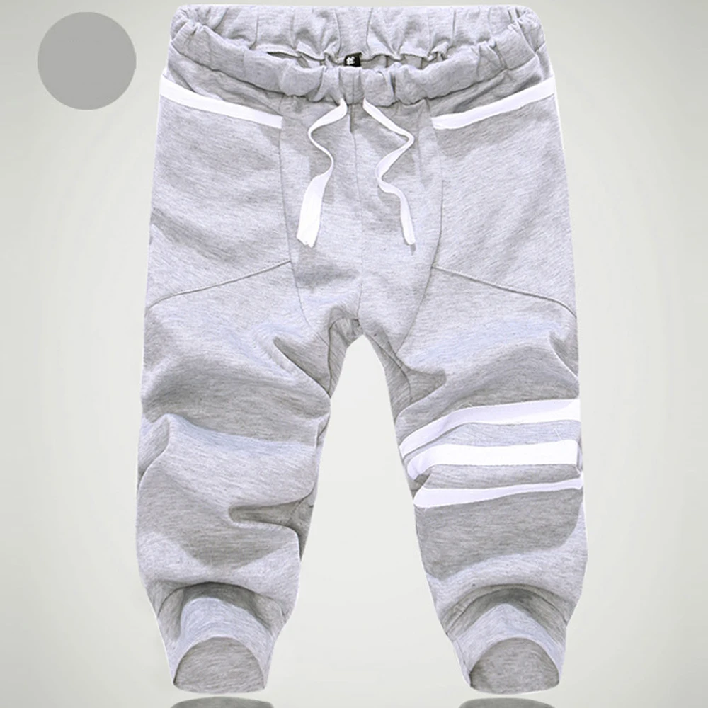 NEW 2022 Summer Cropped Bottoms Hip Hop Men's Casual Loose Closed Beam Foot Pants Thin Calf-Length Breeches Trousers