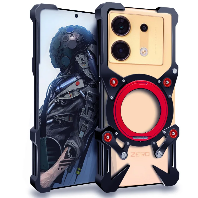 Фото Роскошный чехол Zimon New Thor Heavy Duty Armor из металла и алюминия для Infinix Zero 40 30 Hot 60 50 Pro+ Back Fundas Coques Bumper №1