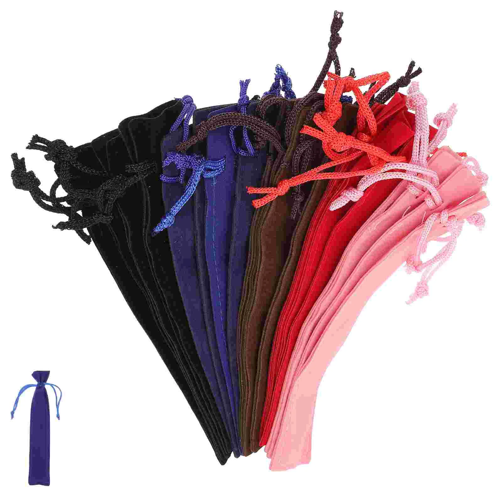 

20 Pcs Pen Protective Sleeve Jewelry Bags Drawstring Case Thicken