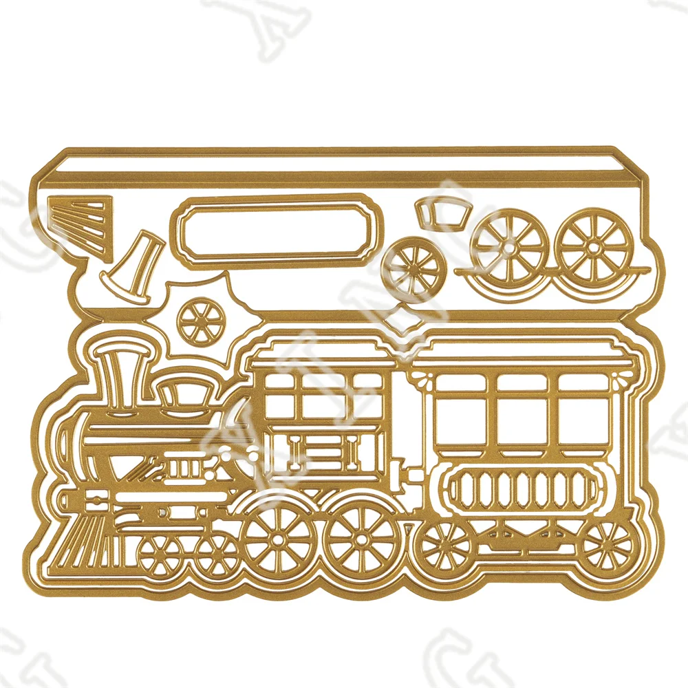 

New Antique Train Slimline Easel Diy Gift Card Metal Cutting Dies Decor Embossing Template Craft Knife Mould Blade Punch Cut Die