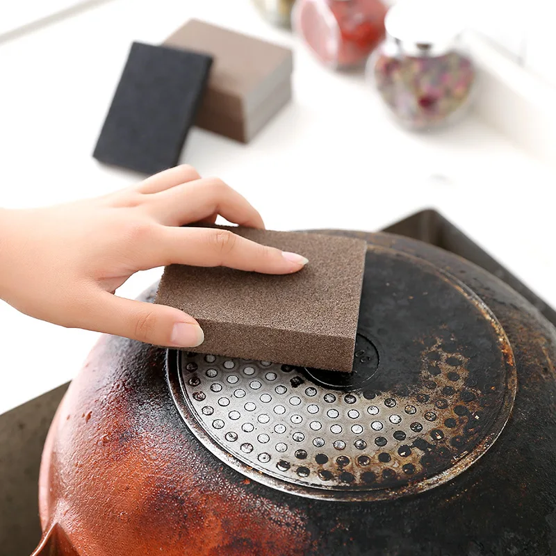 

Multifunctional Emery Magic Sponge Cleaning Wiping Pot Bottom Burnt Fine Sand Descaling Cleaning Brush Kitchen Cleaning Supplies