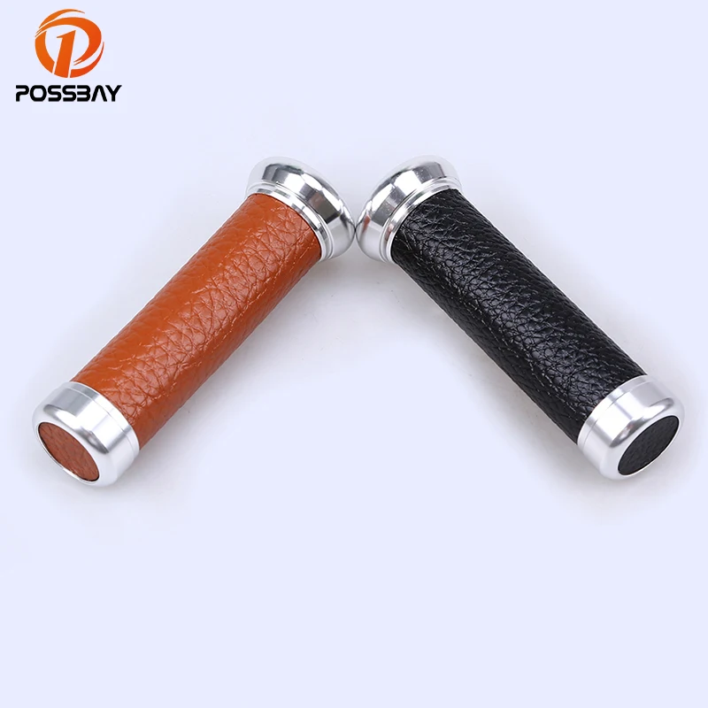 

Ручки для мотоцикла POSSBAY 7/8 дюйма 22 мм, алюминиевые кожаные ручки для Honda kawasaki Yamaha Suzuki Ducati Hyosung BMW