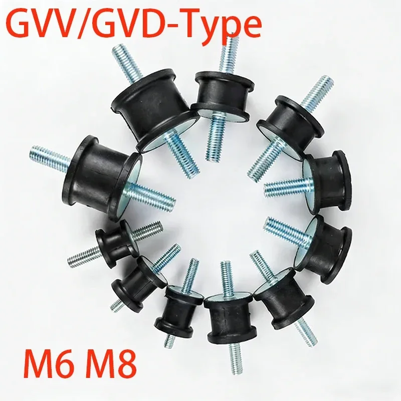 Фото Амортизатор вибрации GVV GVD из резины с двойной резьбой M6 M8 для двигателя, вентилятора, насоса, компрессора, антивибрационная изоляция №4