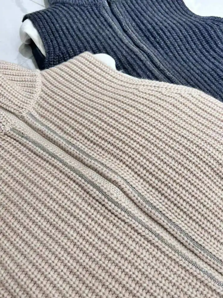 Осень-зима B * C женский жилет на гусином пуху с бисером молнии и