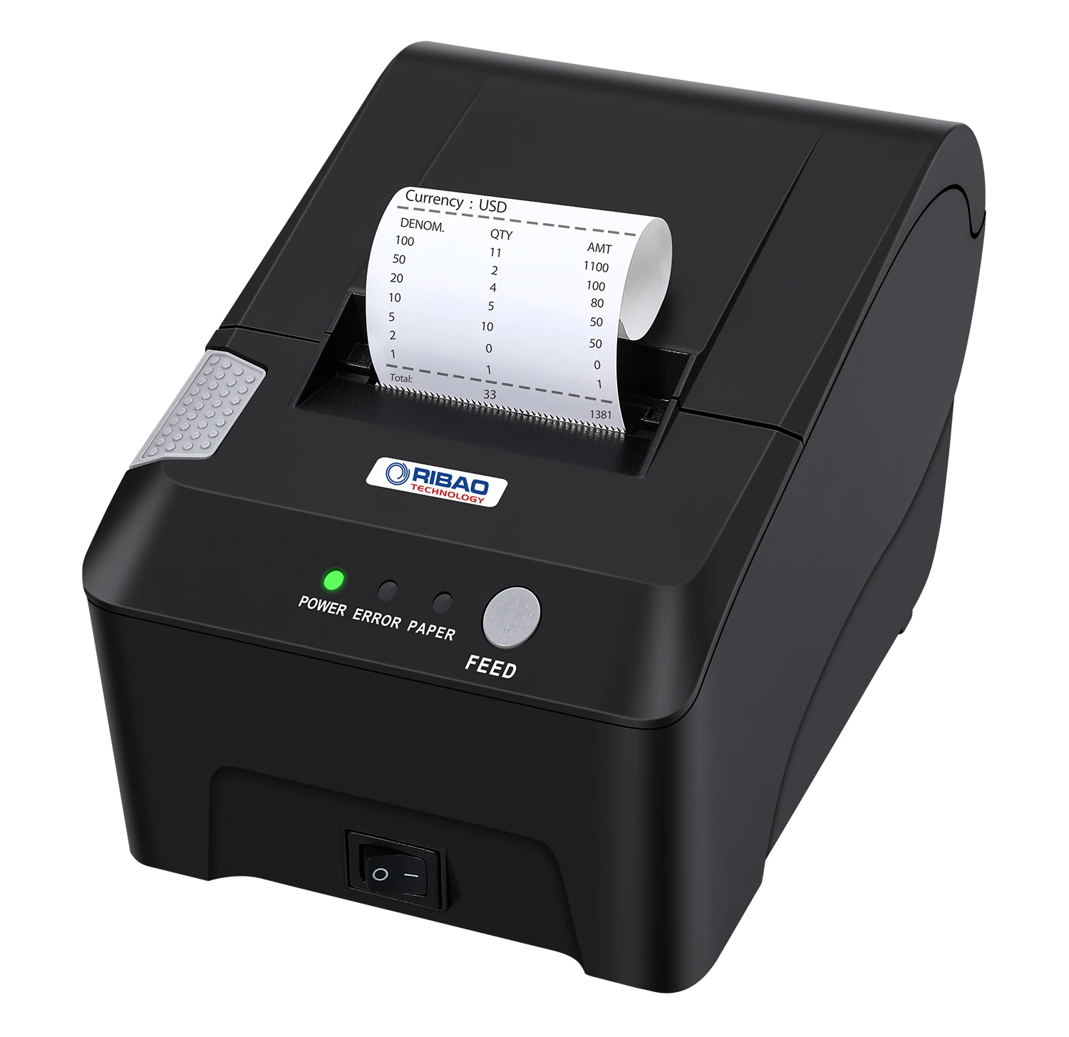 RIBAO TECHNOLOGY Thermal POS Printer Receipt Printer For BC-55 BC-40 BCS-160 Mixed Bill Money Counter RS232 Cashbox Interface