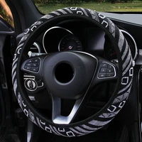 1pc car accessories elastic car styling ethnic style car steering wheel cover linen universal