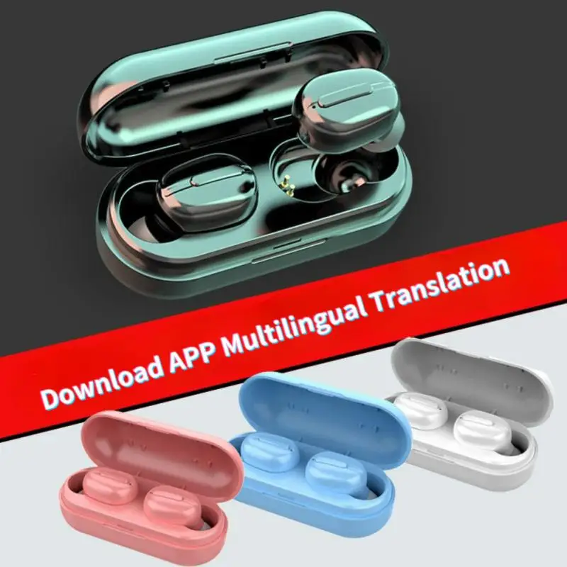 Translation Headphones 80 Languages Instant Translate Smart Voice Translator Wireless Bluetooth-compatible Translator Earphone