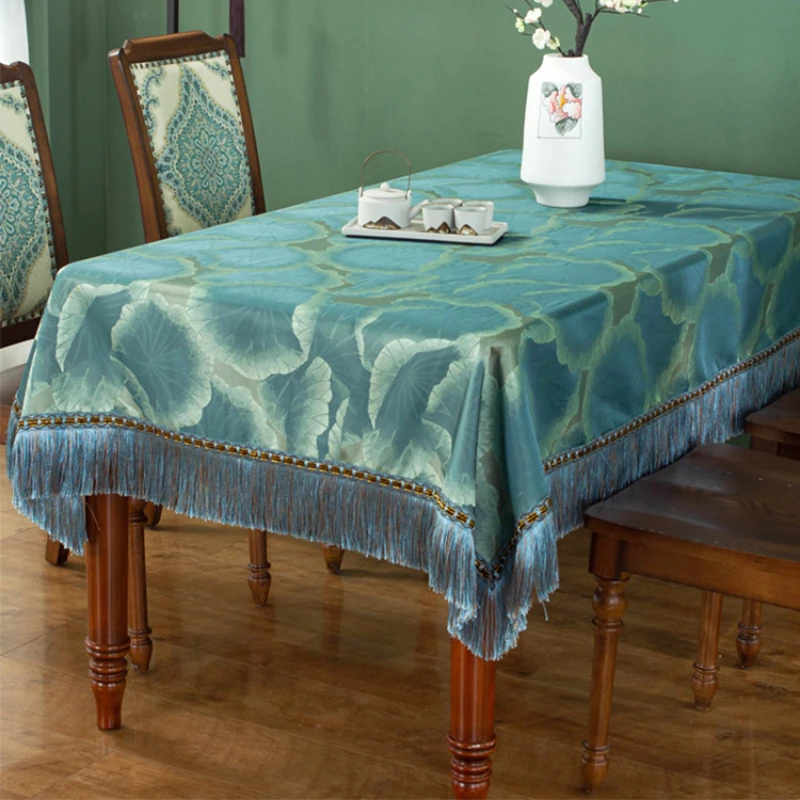 

Декоративная основа в виде листьев лотоса для украшения столовой жаккардовые скатерти для обеденного стола индивидуальная скатерть для ст...