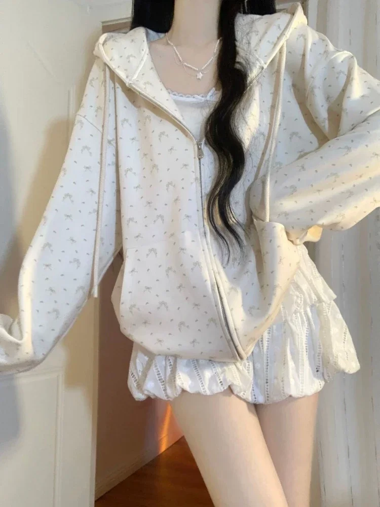 202 мягкие толстовки с капюшоном Cuteore Sweet Coquette для женщин Y2k Harajuku Kawaii уличная одежда