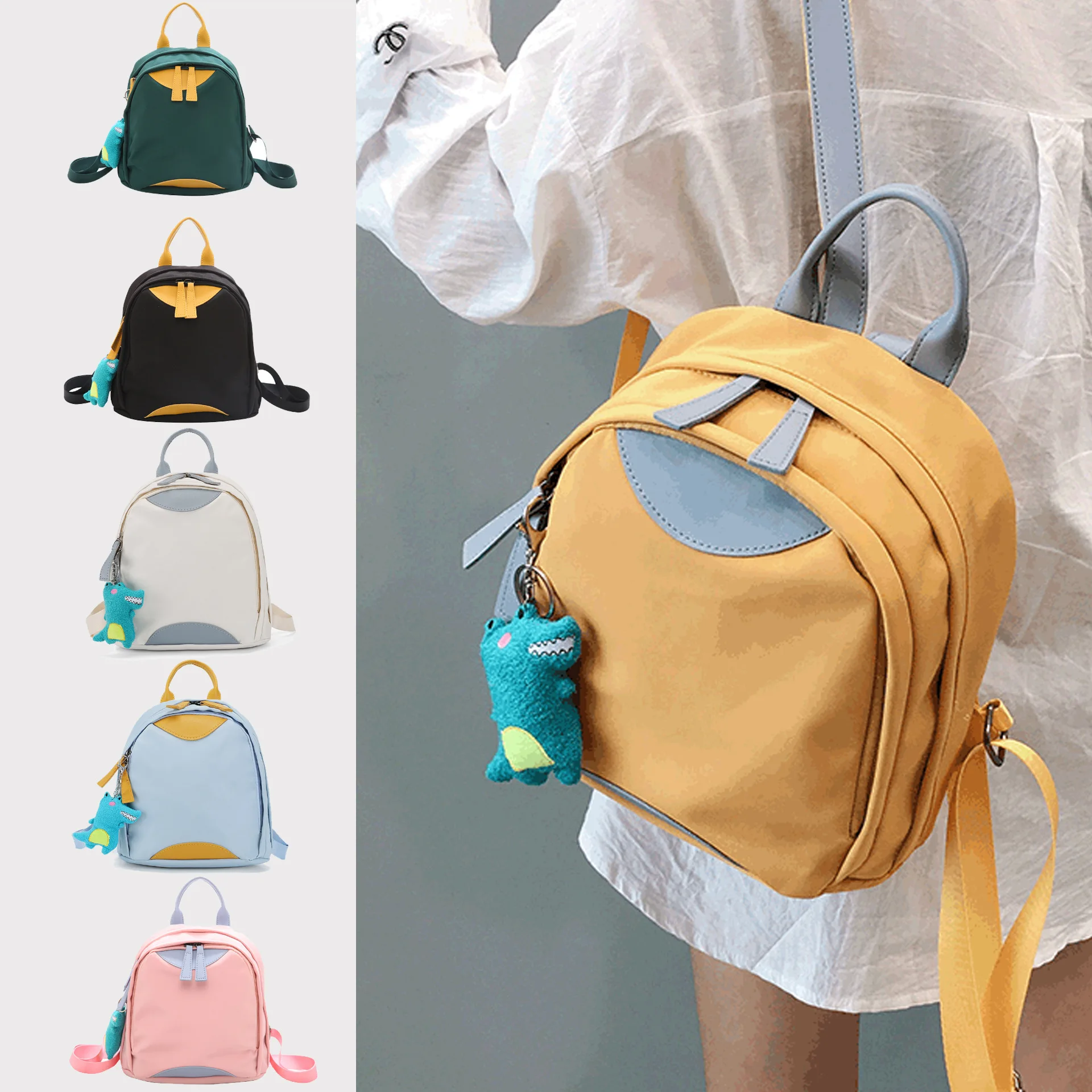 Fashion Girls Backpack Cute Contrasting Colors Children's Outdoor Travel Snacks Storage Bag Kids Bag Baby Kindergarten Schoolbag