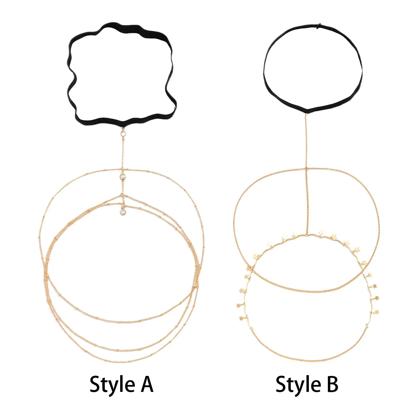 

Boho Thigh Chains Body Chain Elastic Layered Pendant Gold Simple Jewelry Accessories Leg Chain for Women Girls Nightclub