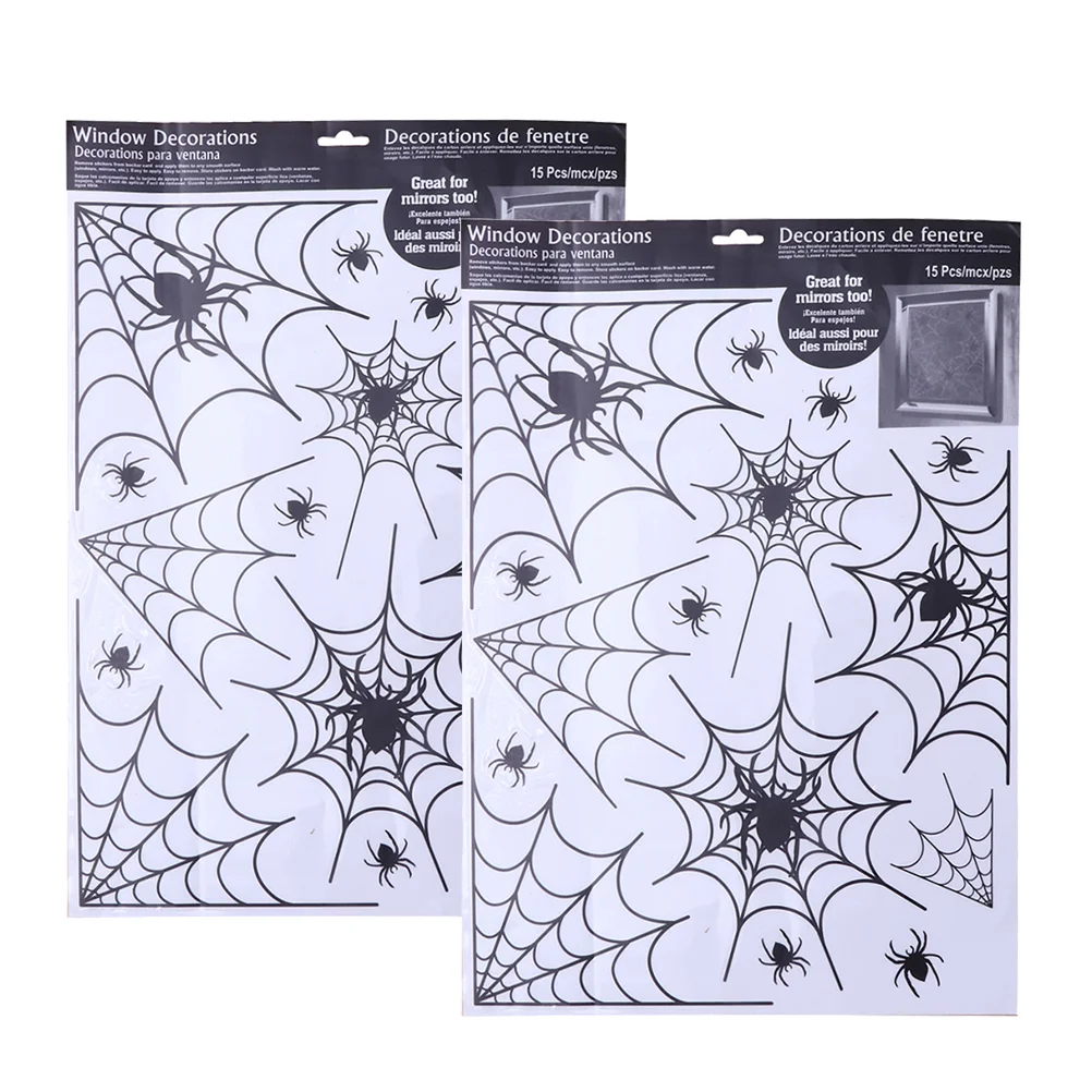 

Stickers Spider Wall Window Web Sticker Cobweb Decal Bat Clings Decals Decorations Home Party Decor Decoration Set Witch Spooky
