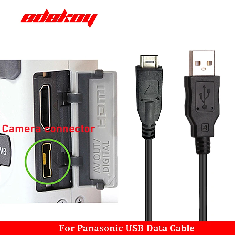 

For Panasonic DMC-FZ35 fz38 TS1 DMC-GH1 GF2 ZS1 ZS3 TZ6 TZ7 ZS7 GK digital camera data cable 14P wide Port USB data cable