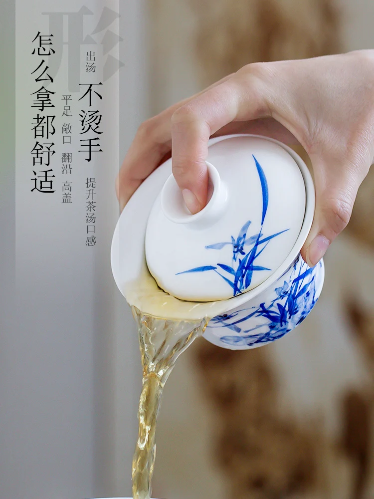 Ручная роспись сине-белая фарфоровая фотография ретро домашняя