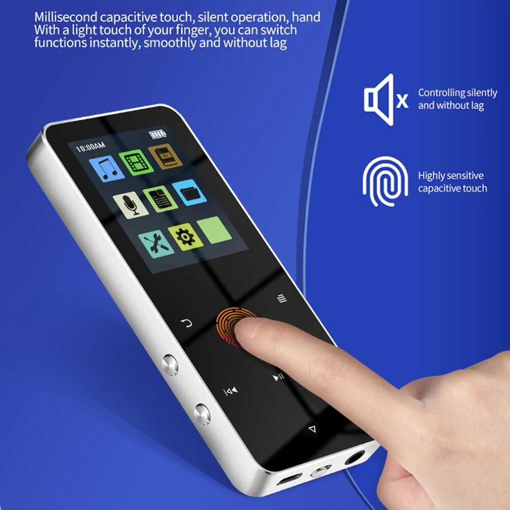 1 8-дюймовый TFT Music Walkman USB 2.0 Разъем 3 5 мм Bluetooth-совместимый 5.0 Mute Video с записью