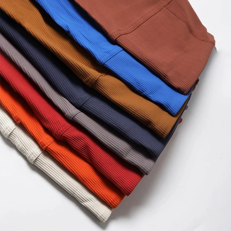 Ribbed Yoga Pants Sports Seamless Leggings Push Up High Waist Scrunch Butt Lifting Booty Gym Tights Women Leggings For Fitness