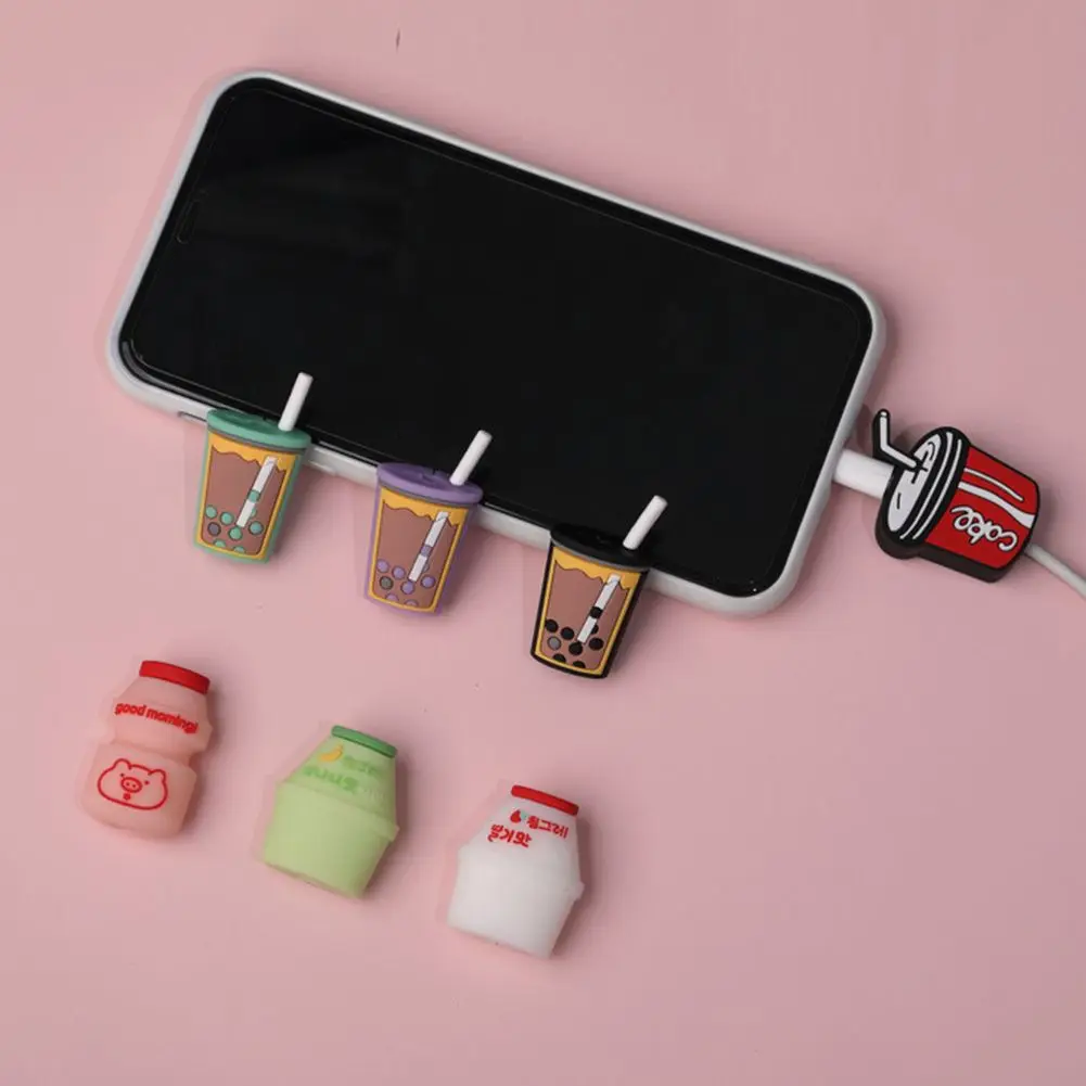 Новый милый мультяшный протектор для кабеля с фруктами животными зарядный