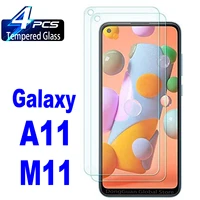 24pcs camera punch tempered glass for samsung galaxy a11 m11 high auminum screen protector glass film