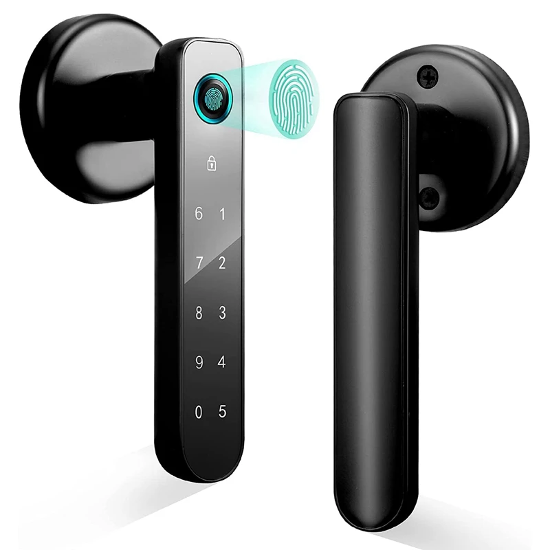

Fingerprint Door Lock,Keyless Entry Door Lock With Handle,Smart Locks With Keypads For Bedroom Home Office School