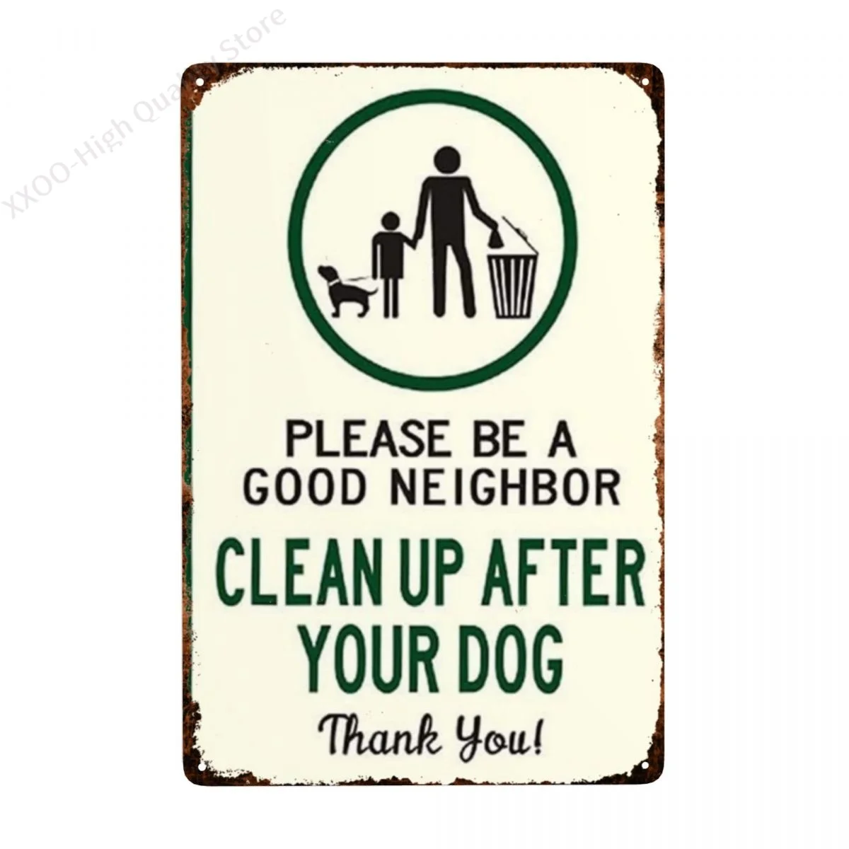 

Please pay attention to the tin plate sign, no dog poop sign, outdoor sign, please take good care of dog owners, metal sign,