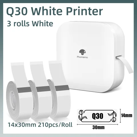 Термопринтер этикеток Phomemo Q30, аналогичный, как этикетировочная машина D11 D110 D101, беспроводной Bluetooth-принтер этикеток с наклейкой-этикеткой