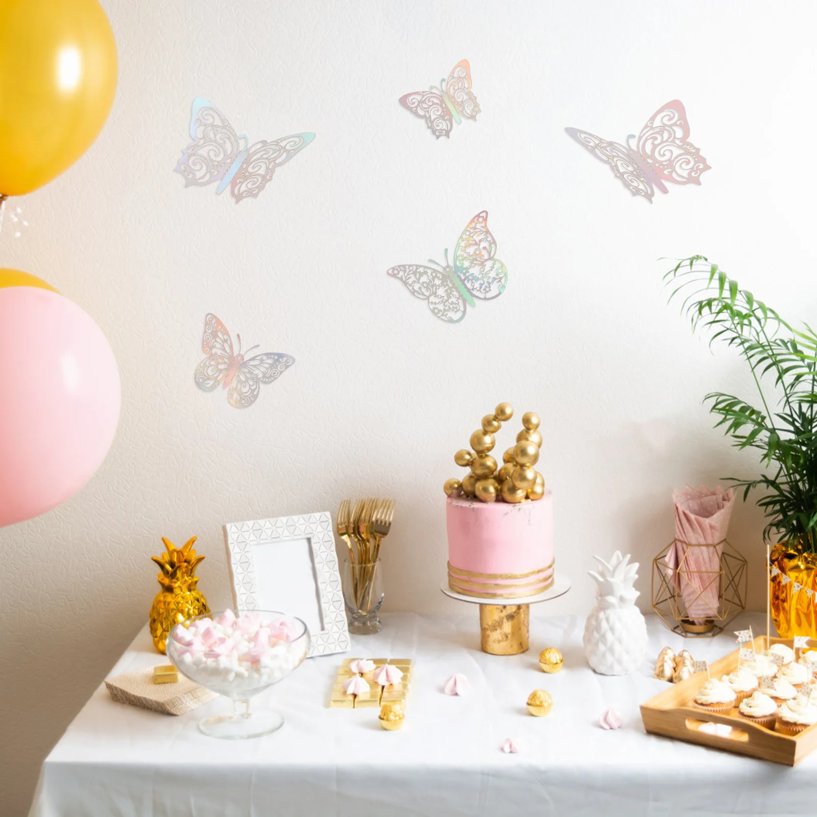 

Wall Butterflies Stickers Decorations Decals 3D Decal Sticker Decorative Party 70S Decor Mural Room Kids Nursery Adhesive Window