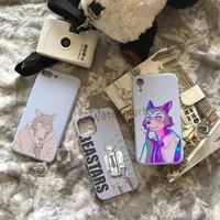 japan cartoon beastars phone case for iphone 13 12 11 pro max xs 6 6s 7 8 plus xr x light blue candy colors coque