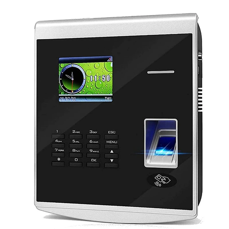 

Employee's Time Clock,With Free Software, Biometric Fingerprint Time Attendance Office Punch Clock,With RFID/PIN US Plug
