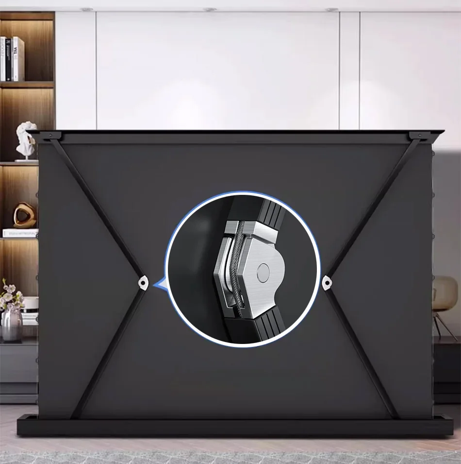 Электрический напольный проекционный экран черный алмаз 92 дюйма моторизованный