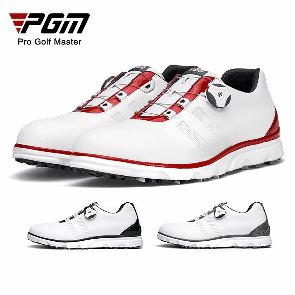 Shoes Men Waterproof Footjoy Sports Shoes Quick Lacing Spike