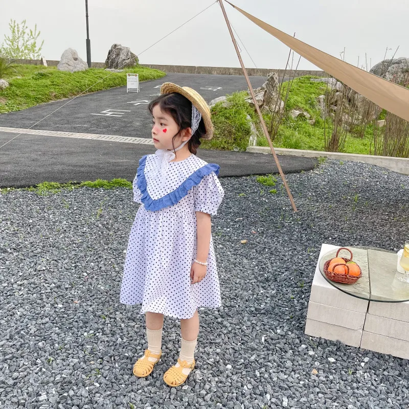 Платье для девочек платье в южнокорейском стиле Новинка лета детская