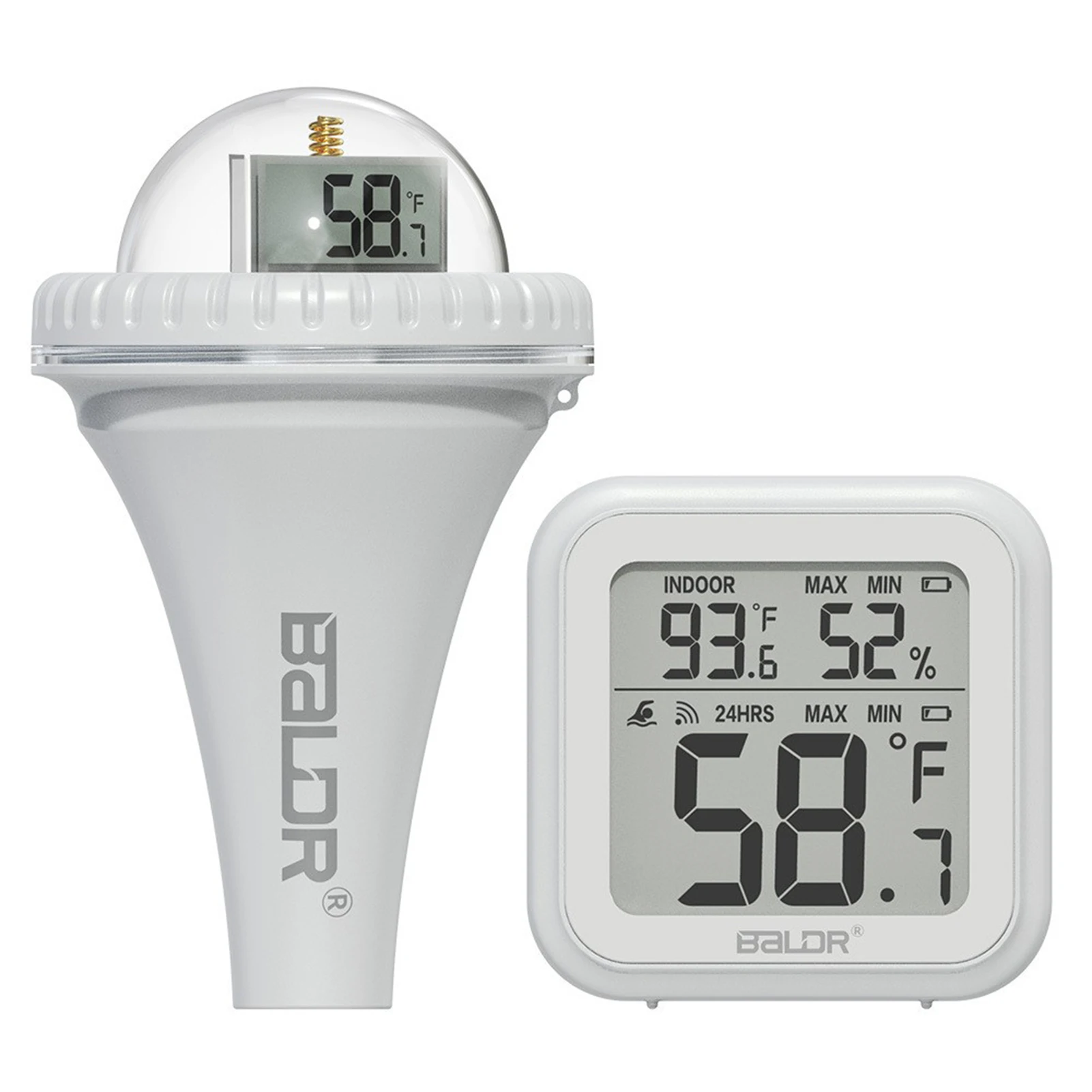 

Wireless Pool Thermometer Pool Thermometer Hot Tubs Pond Test Kits Thermometers LCD Screen 360 Degree Visibility