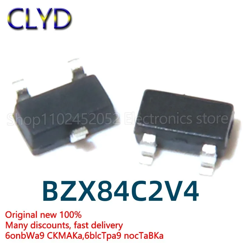 

100 шт./партия, новый и оригинальный диод стабилитра BZX84C2V4, 2,4 В, патч SOT23, экранная печать Z11 (100)