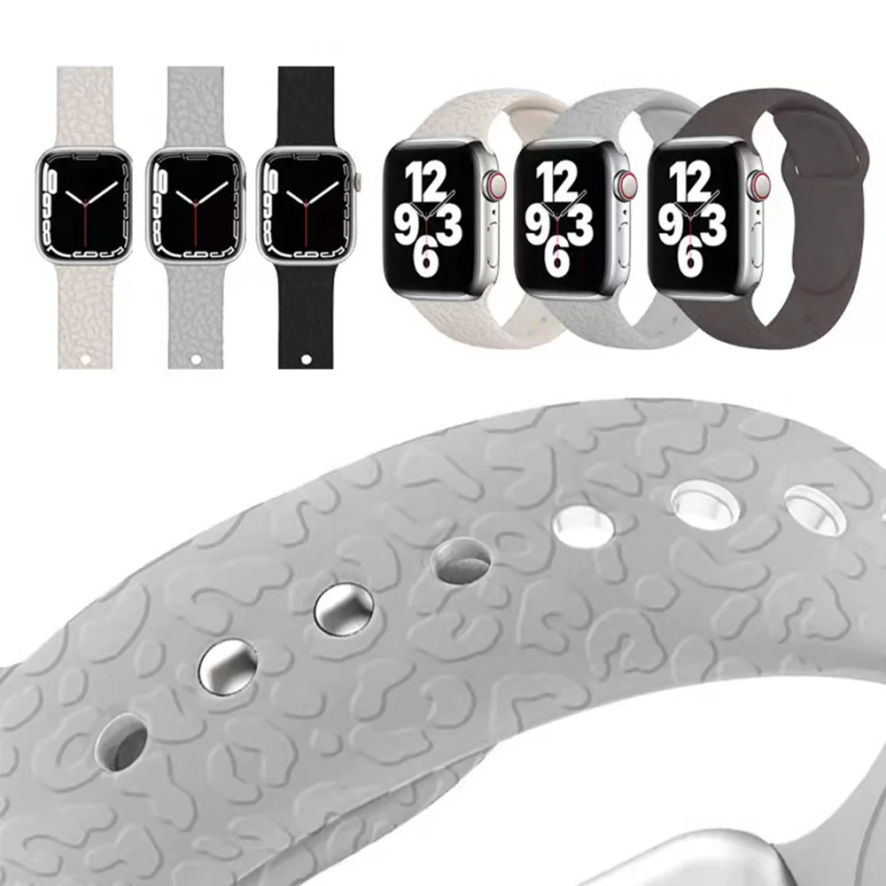 

Ремешок лазерный для Apple watch band 44 мм 40 мм 38 мм 42 мм 41 мм 45 мм, спортивный силиконовый браслет для iwatch series 7 6 5 4 3SE