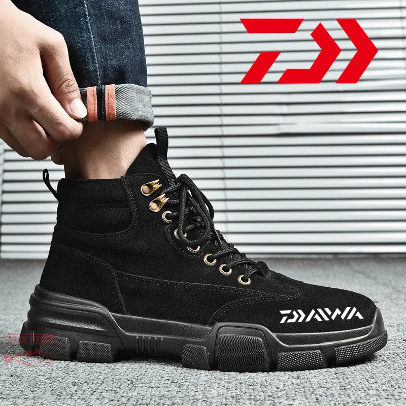 

Daiwa Fishing Shoes Men's Thick-soled Martin Boots Autumn Winter Non-slip Wear-resistant Breathable Outdoor Sports Fishing Shoes