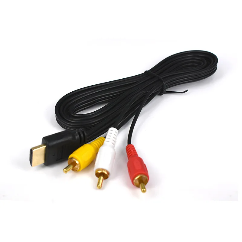 1 5 м HDMI-совместимый штекер к 3 RCA Видео Аудио AV адаптер кабель 3RCA стереозвук для