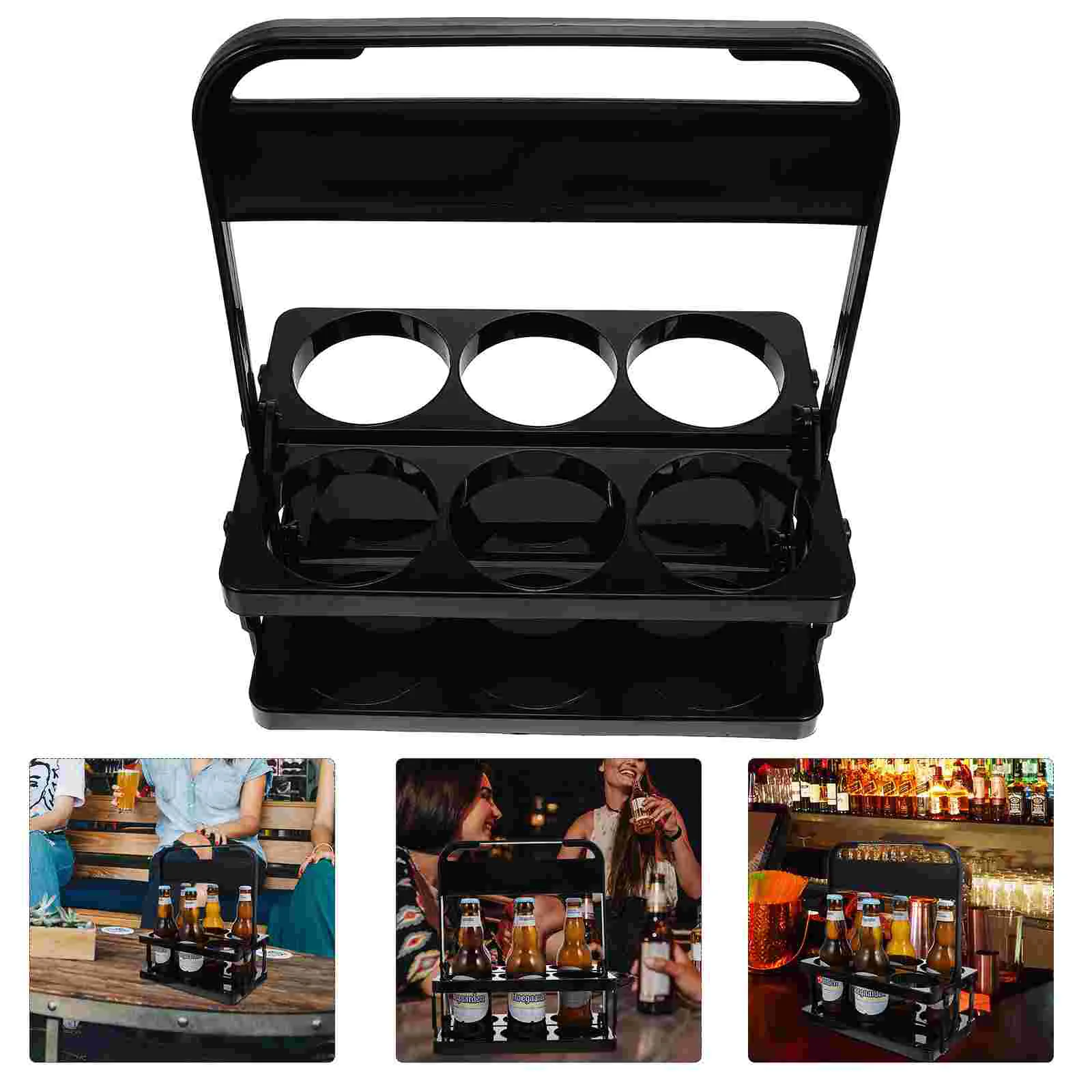 

Bottlecarrier Beer Holderdrink Basket Rack Beverage Deliverycrate Storagewater Racksorganizerstand Holding Carriers Foldable Cup