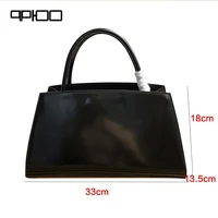 italian qp100 new top bright leather large capacity handbag triangle logo multi function womens bag%ef%bc%8coriginal high quality