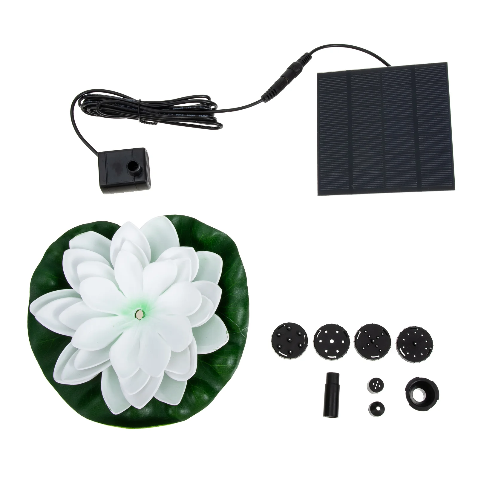 

1 set of Floating Solar Water Pump Outdoor Fountain Solar Fountain Landscape Decor