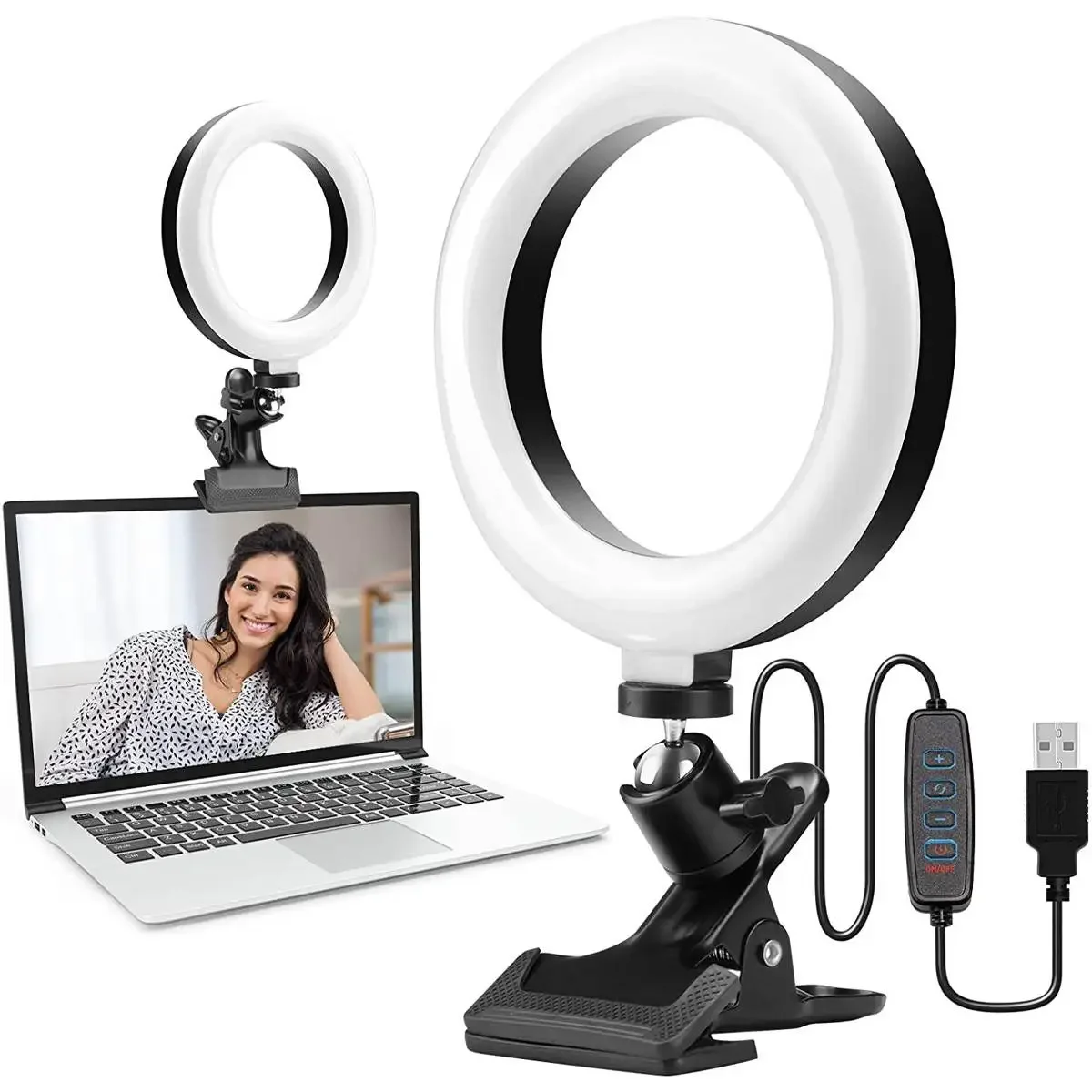 

Protable Selfie Ring Light for Youtube Live Streaming Studio Video LED Dimmable Photography Lighting With USB Cable