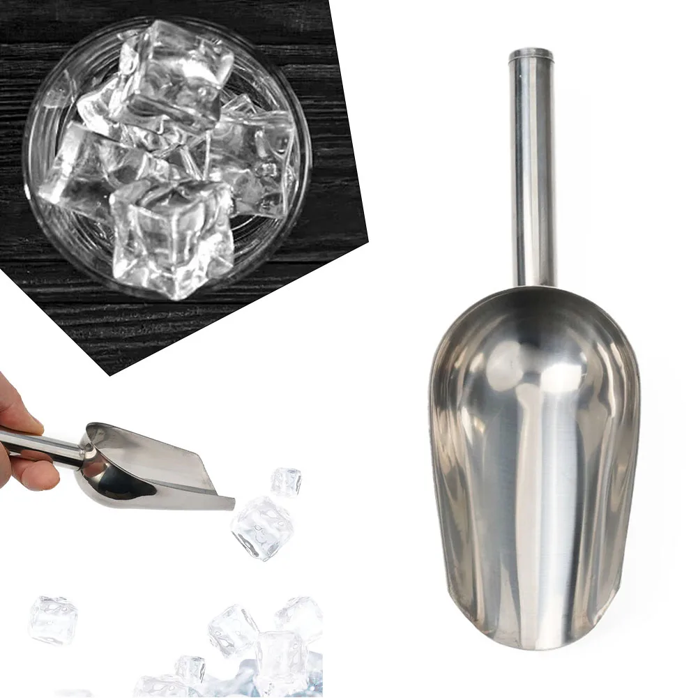 

Candy Ice Scoops Metal Tools Bin Stainless Steel Home Kitchen Sugar Shovel Flour Dry Goods Party Bar Buffet Durable