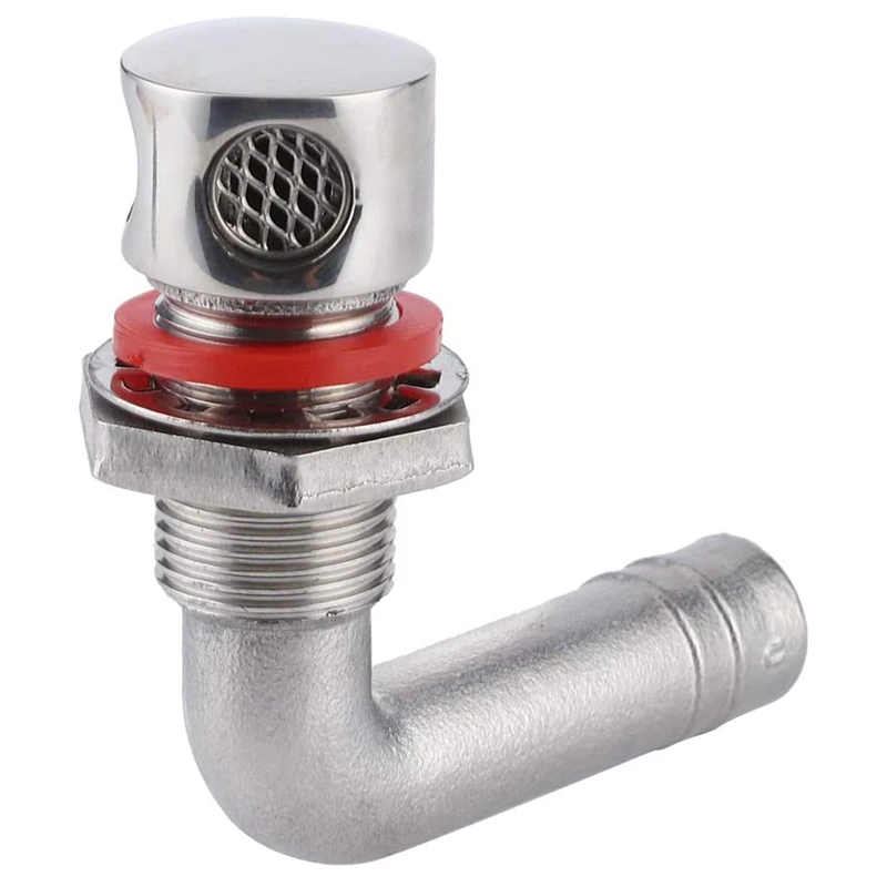

Marine Fuel Tank Vents, General Fuel Tank Vents, Stainless Steel Hardware For Flush Installation Of Hose Gaskets (Bent)