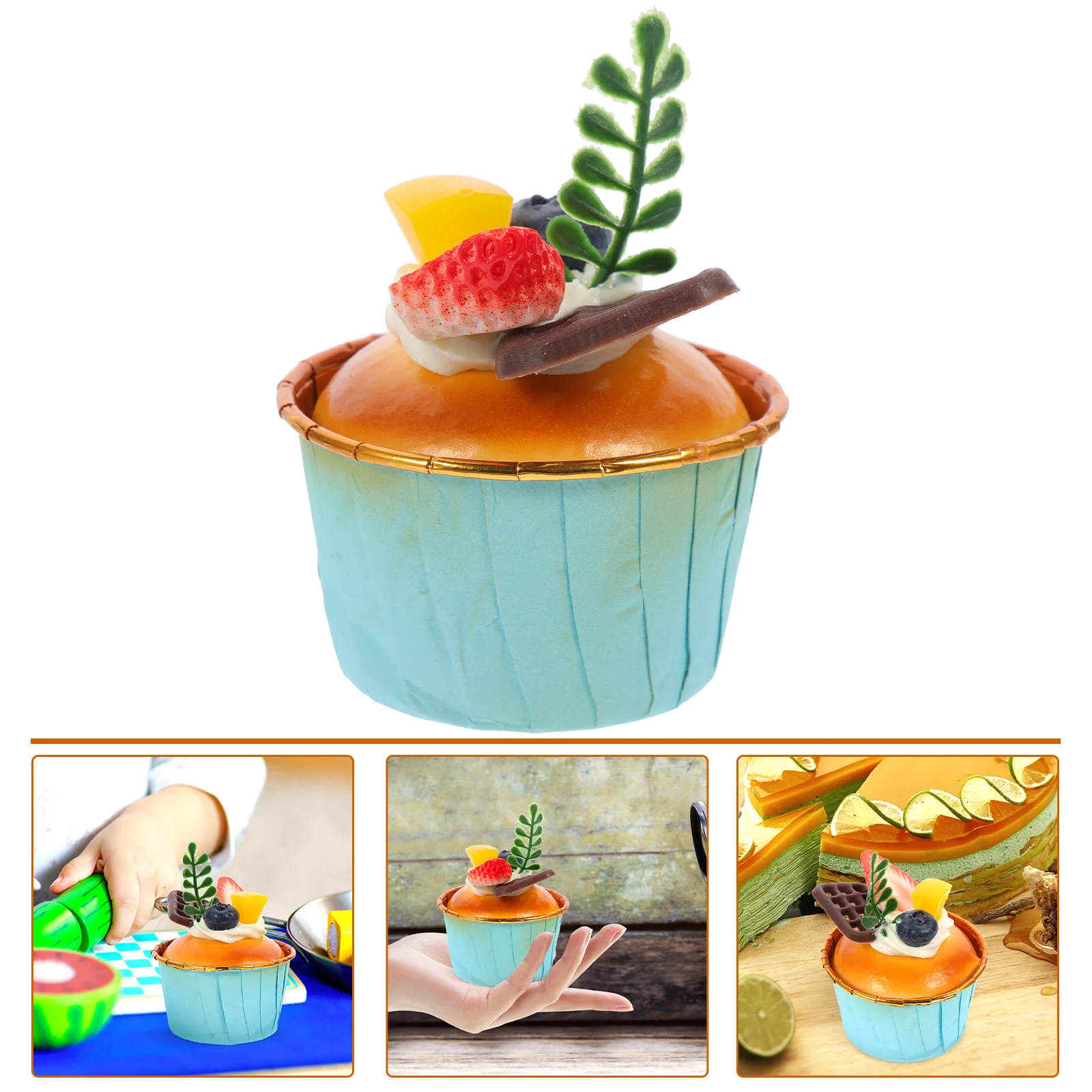 

Faux Cake Fake Cupcakes Model Lifelike Simulation Shop Accessory Decor