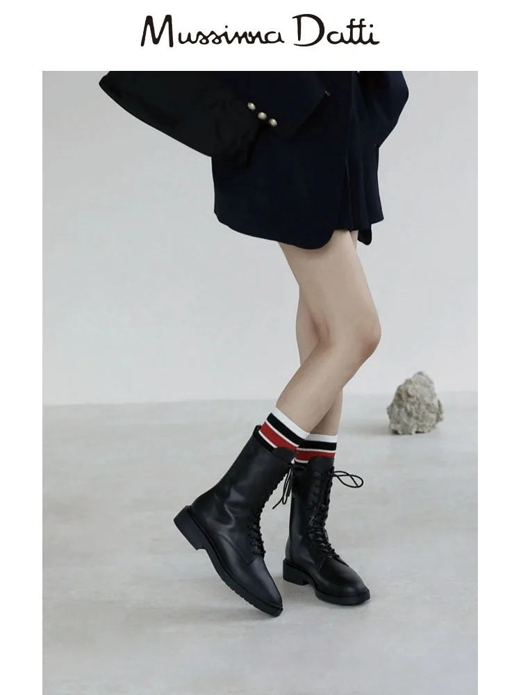 Женские ботильоны Murrinna Daffi 2024 уличные мотоциклетные кожаные сапоги женские