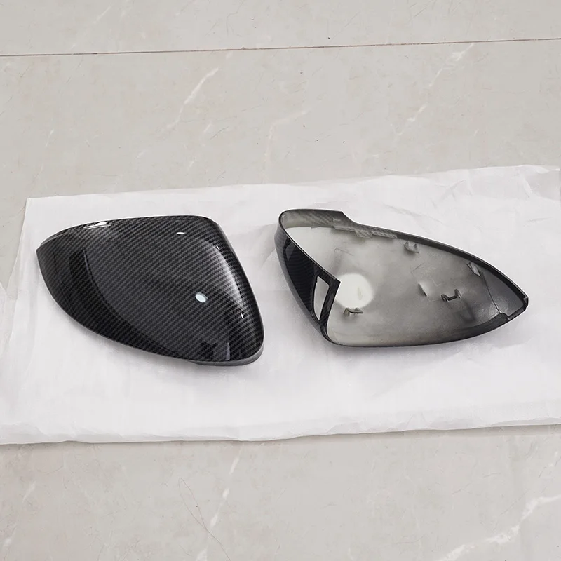 

Крышка зеркала заднего вида для VW Golf 8 MK8 VIII 2020-2023, черная/углеродная крышка бокового зеркала с/без боковой помощи, внешние аксессуары для автомобиля