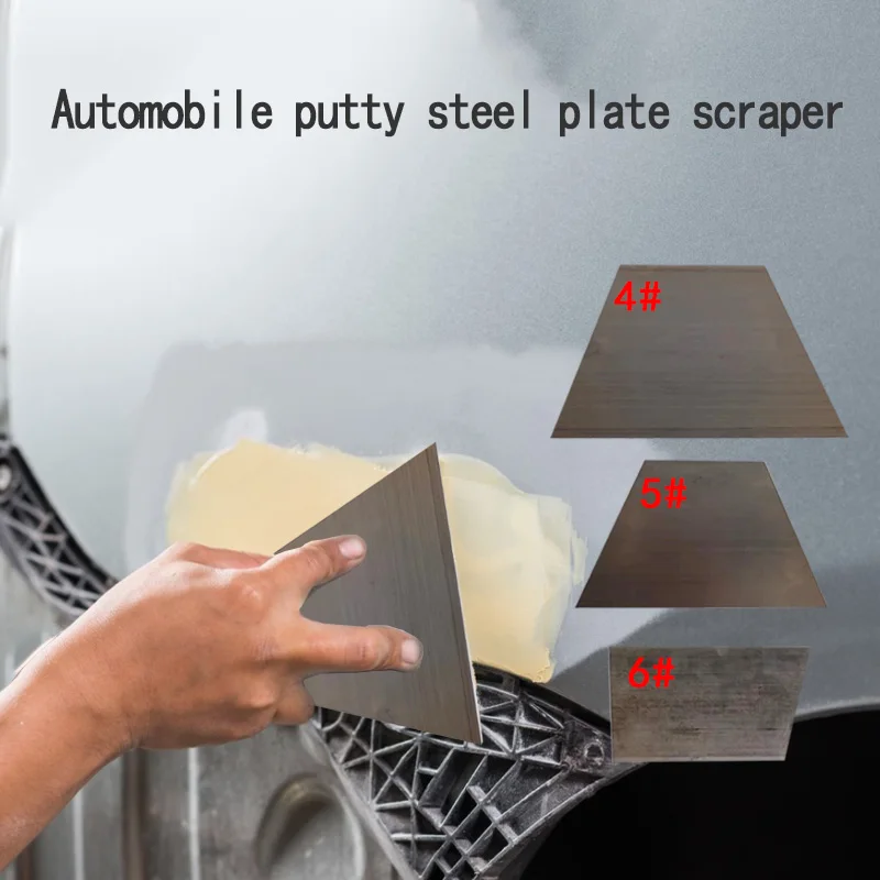 

Automotive Putty Scraper Right Angle Trapezoidal Iron Scraper Putty Knife Leveling Tool